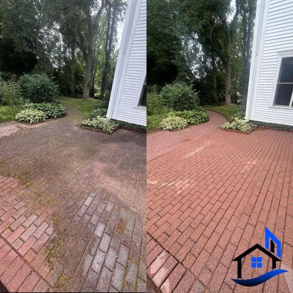 PropertyWorx exterior cleaning job in the Annapolis Valley