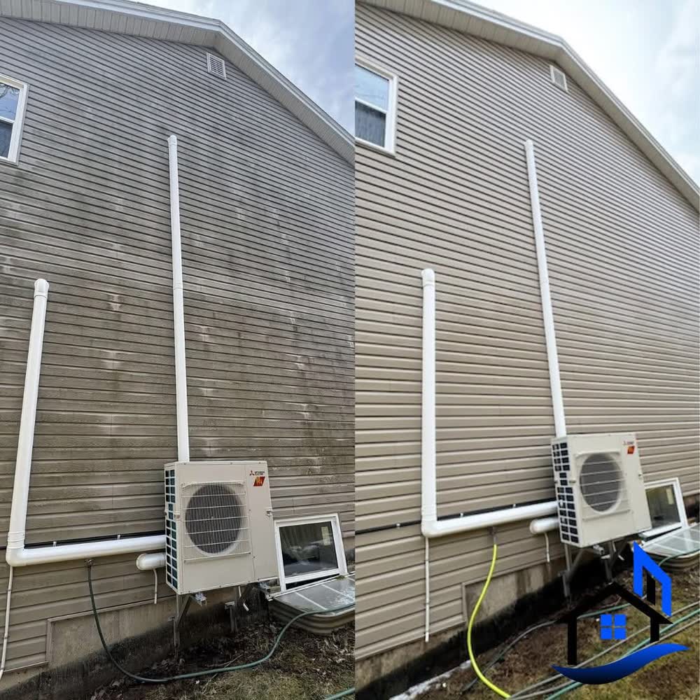 PropertyWorx exterior cleaning job in the Annapolis Valley
