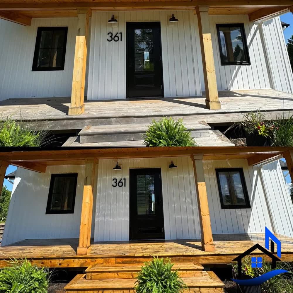 PropertyWorx exterior cleaning job in the Annapolis Valley