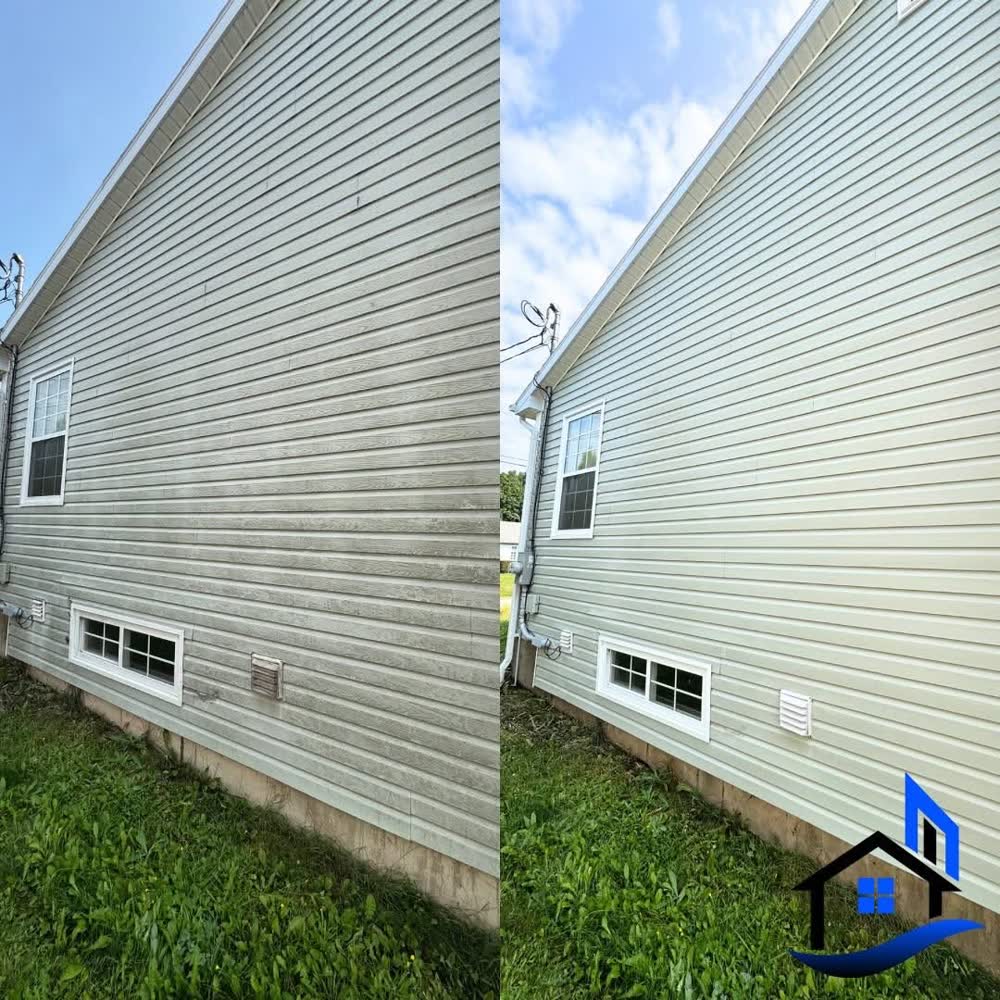 PropertyWorx exterior cleaning job in the Annapolis Valley